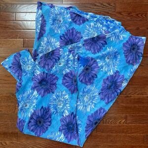 Handmade Vintage 60s 70s 80s 90s Reversible Floral Fairy Sheer Dress Medium